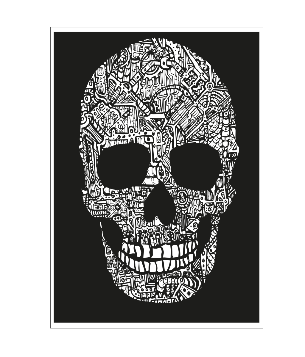 Art Print Midnight Skull Beatrice Thumbjoint