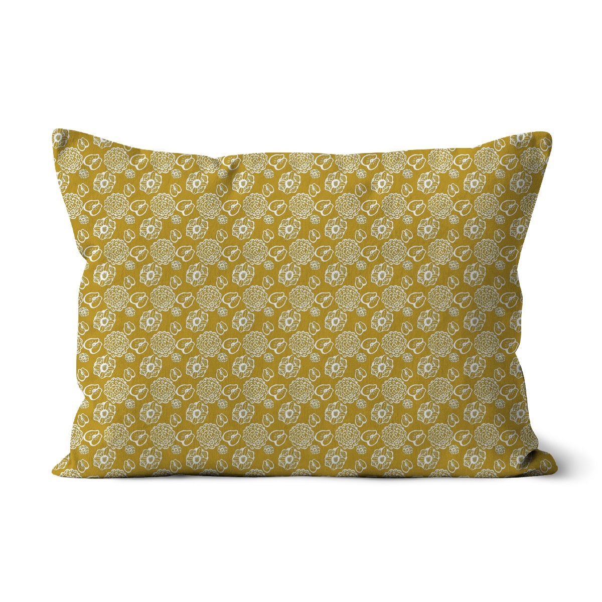 Cushion - Floral Spring Time - Mustard