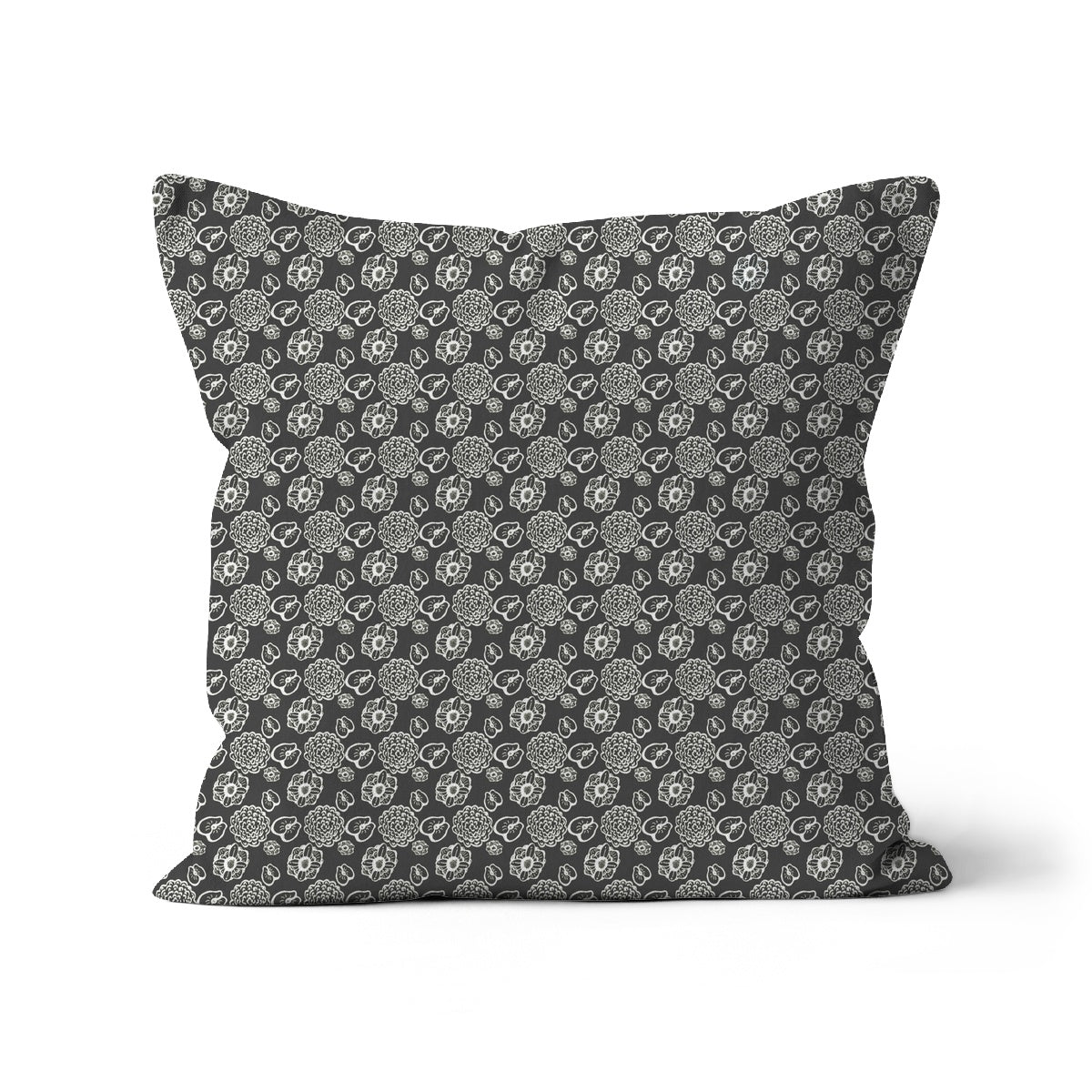 Cushion - Floral Spring Time - Grey