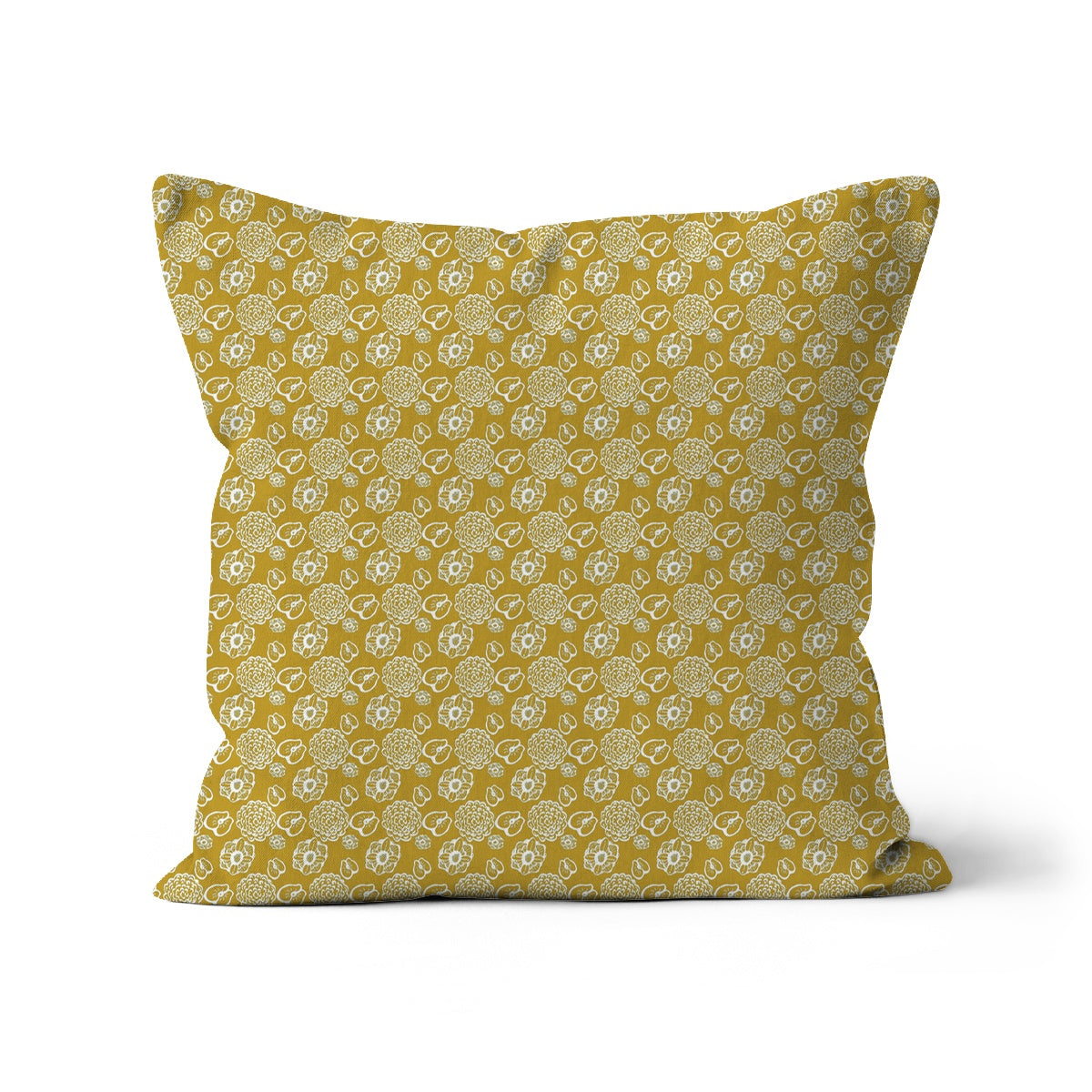 Cushion - Floral Spring Time - Mustard
